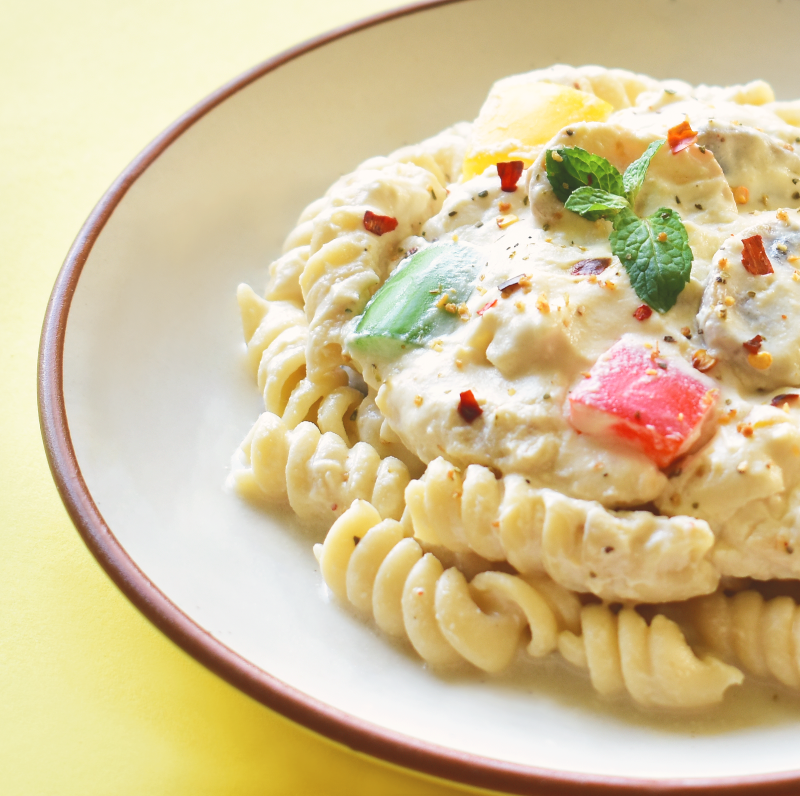 Cooked Creamy Alfredo Pasta