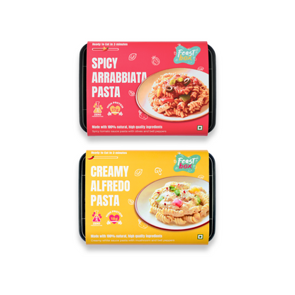 Feastbox Spicy Arrabbiata Pasta and Creamy Alfredo Pasta Combo